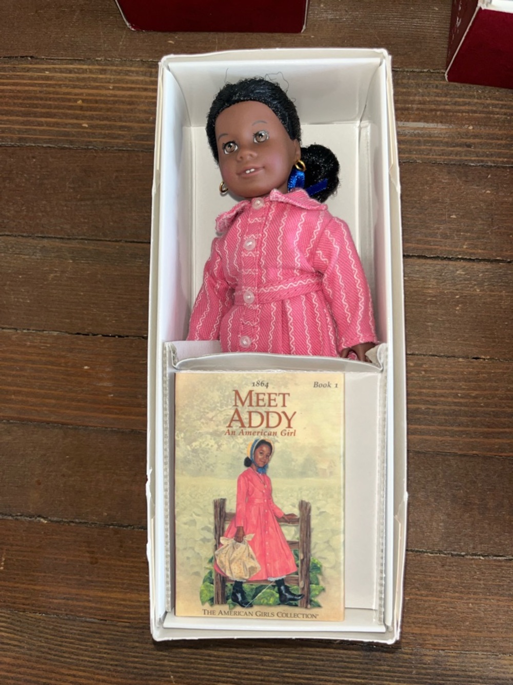 Retired American Girl Addy Mini 6 Inch Doll & Mini Book